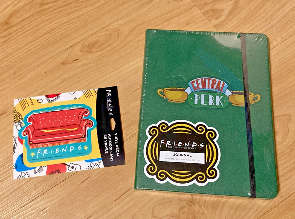 NEW FRIENDS Central Perk Coffee Shop Green Journal /Notebook 96 Sheets + Decal!