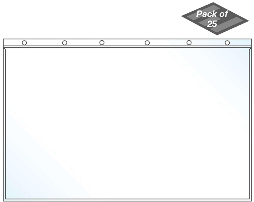 EnvyPak Tabloid Page Protectors, 6 Hole Punched (Large Format), Clear - Side ...