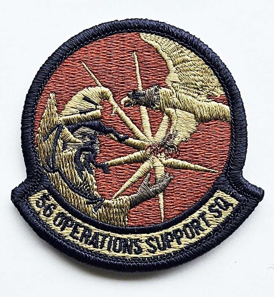 Air Force 56th Operations Support Squadron Spice Brown Hook Back Patch