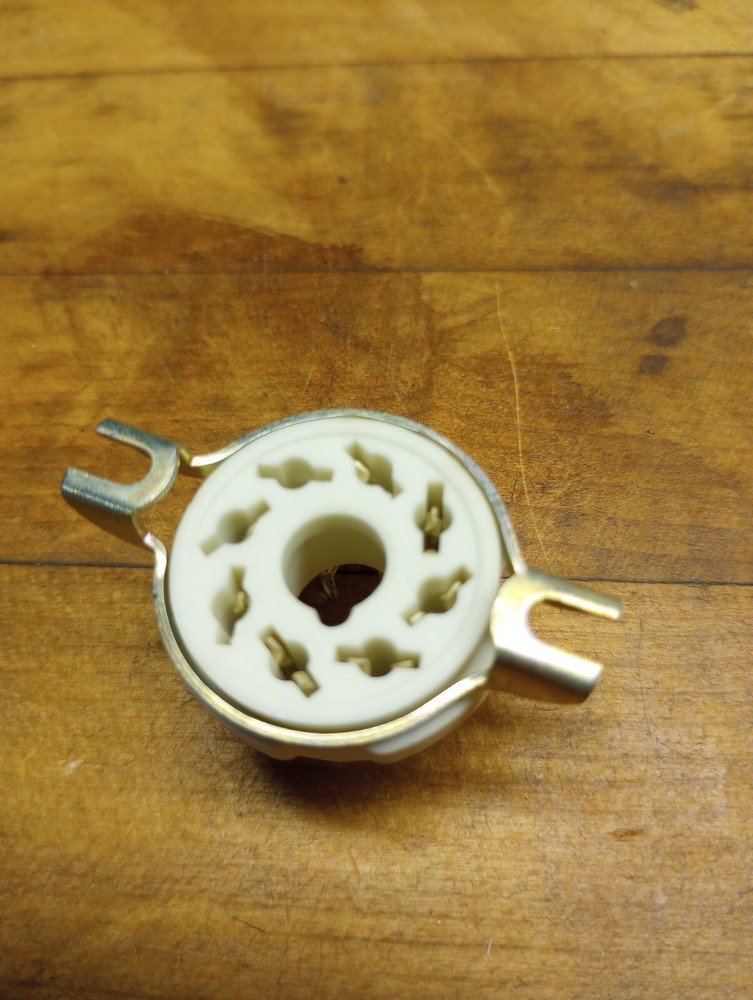Vintage Octal CERAMIC  tube socket 1990s vintage vacuum tube guitar stereo amp.