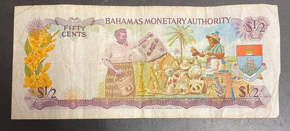 Bahamas 1968 Fifty Cent Banknote