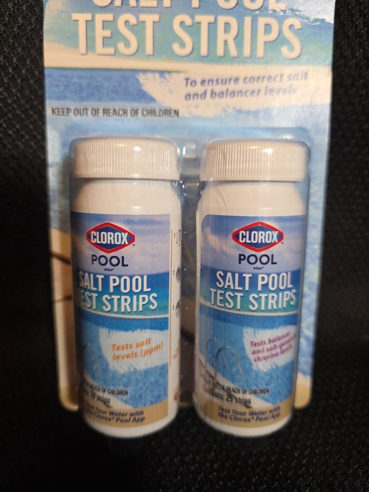 CLOROX POOL&SPA 25+10 Salt Pool Test Strips, New