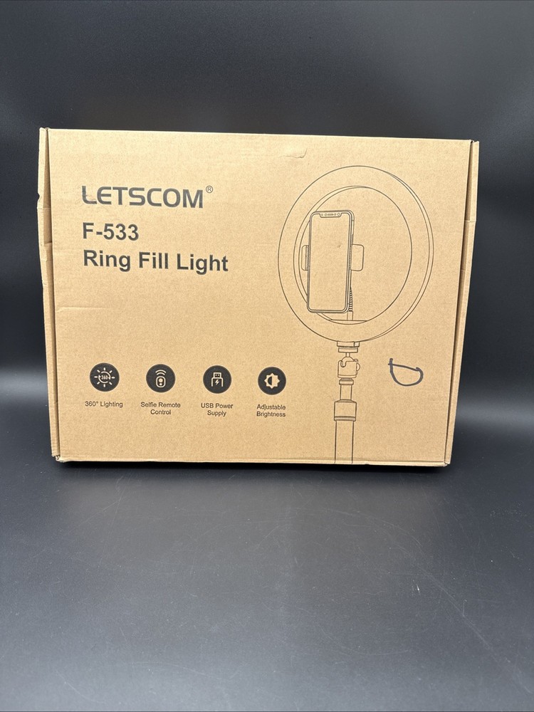 Letscom F-533 Ring Fill Light 10 in. for iPhone & Android
