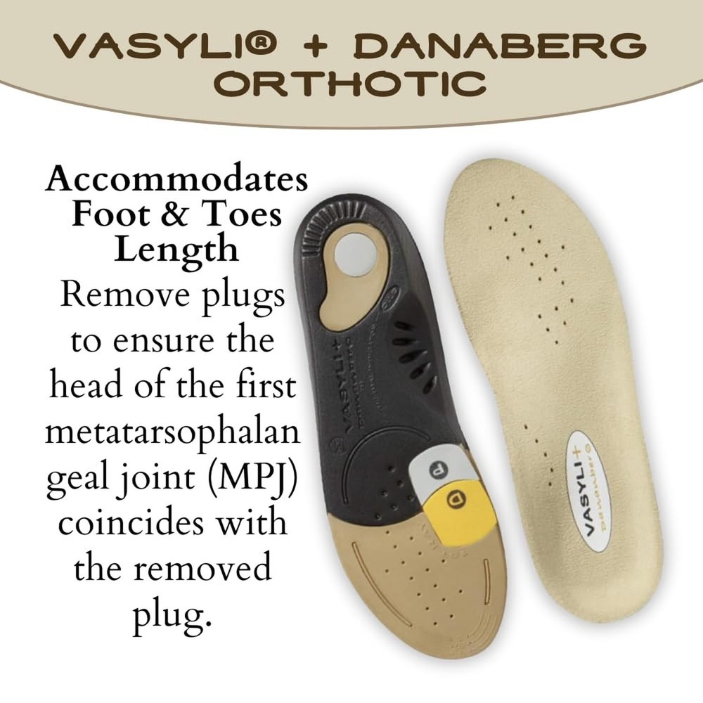 Vasyli+Dananberg 1st Ray Orthotic, Medium, 1st Ray Function, Removable Distal...