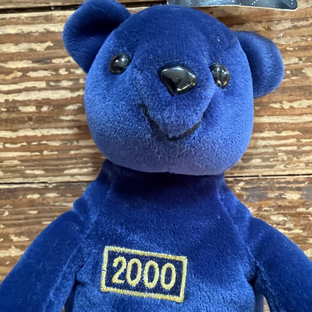 Millennium Bean Bears Collectible Blue 2000 Bear NWT