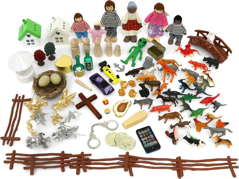 Sand Tray Play Therapy Basic Starter Kit - 100+ Pieces