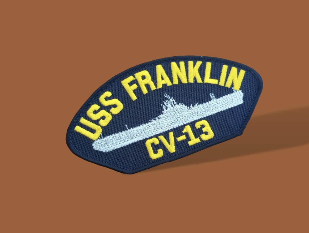 U.S NAVY SHIP HAT PATCH USS FRANKLIN CV-13 SHIP PATCH U.S.A MADE