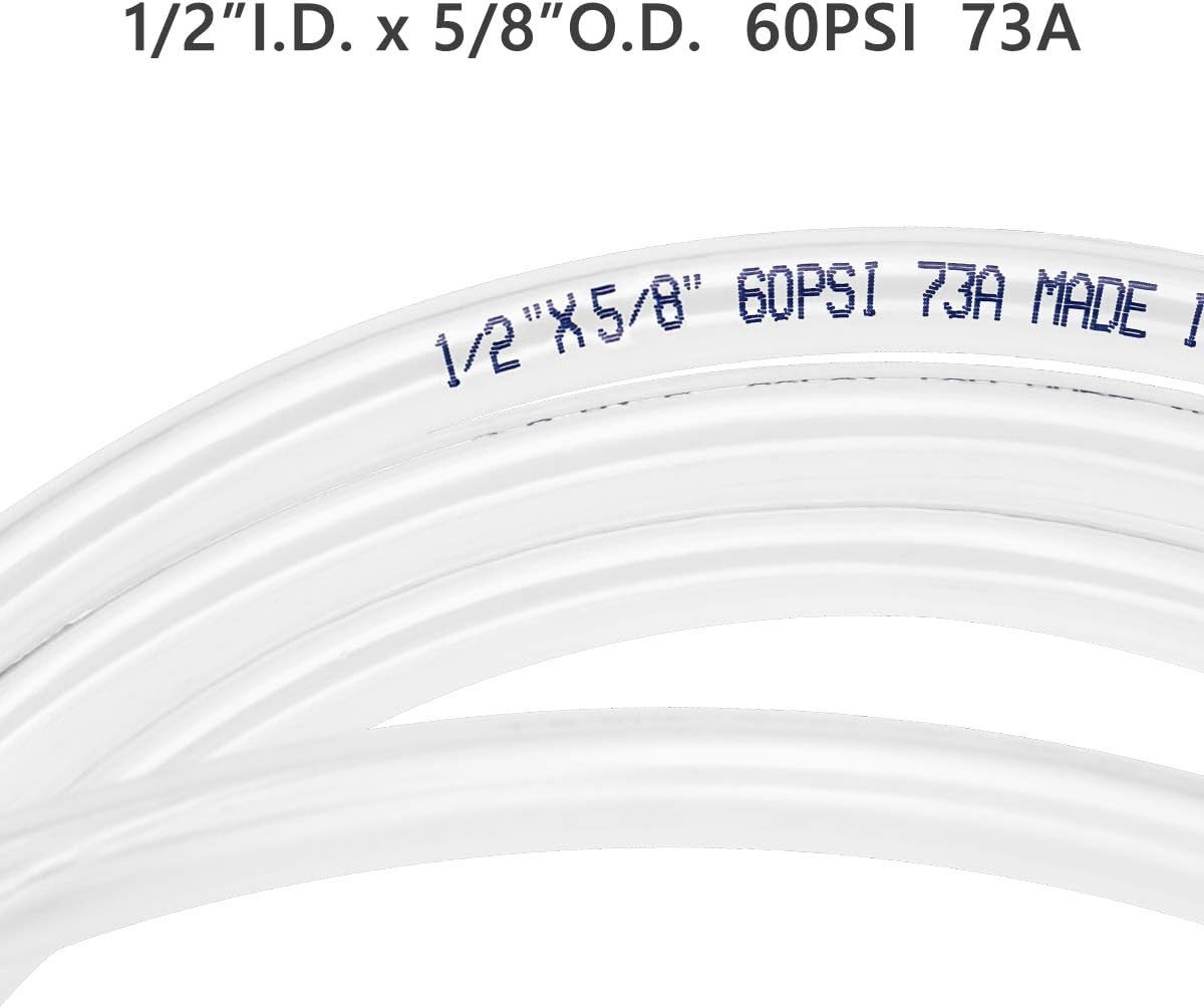Flexible Lightweight PVC Tube 1/2" ID 50ft Hybrid Hose