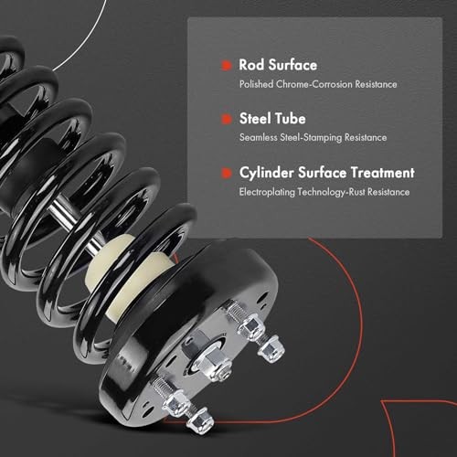 Front Pair (2) Complete Strut and Coil Spring Assembly Compatible with Jaguar