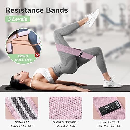 Booty Bands Set, Resistance Bands for Working Out, Exercise Bands for Light