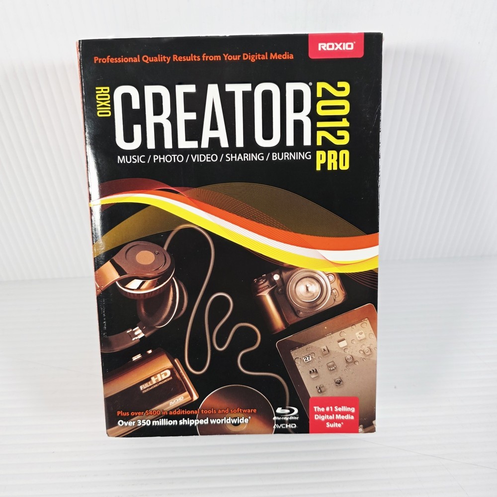 Roxio Creator 2012 Music- Photo Video Sharing Burning Software - Complete