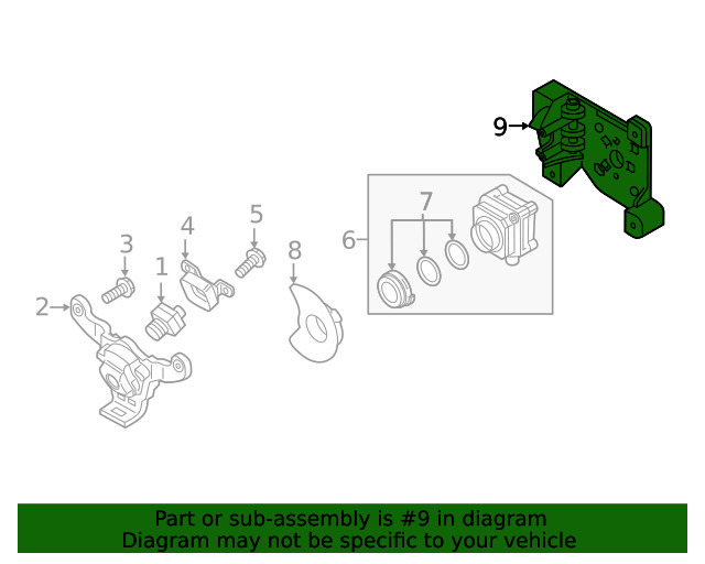 Genuine Audi Mount Bracket 4M0-980-561