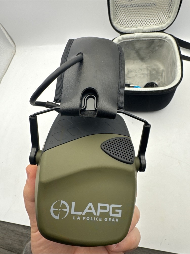 LAPG Electronic Operator Earmuff EM026 NRR 22dB Green Open Box