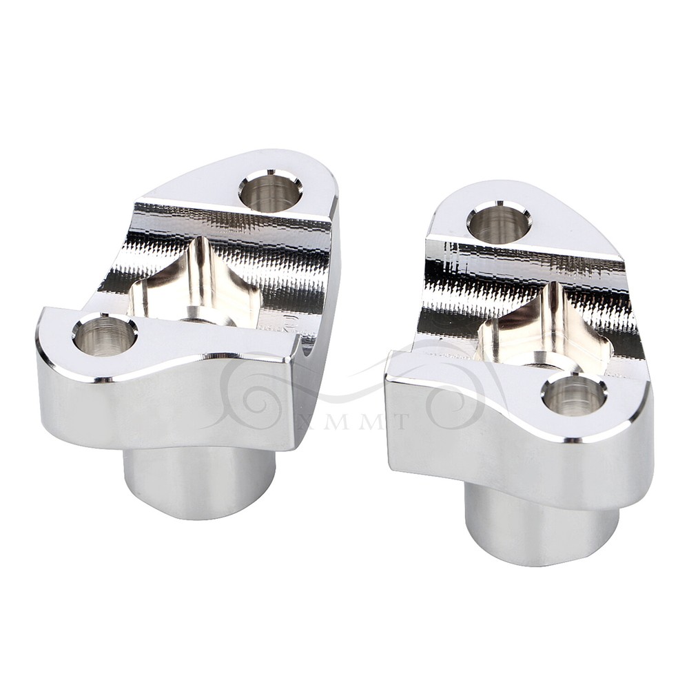 2" Tall Chrome Handlebar Risers Bottom For Harley Dyna Super Wide Glide FXDWG