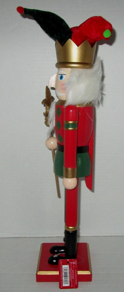 CHRISTMAS NUTCRACKER ~16" ~ Green & Red Jester Nutcracker by Ashland®