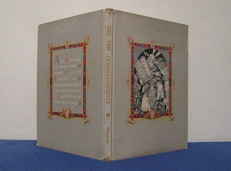 THE TEN COMMANDMENTS ILLUSTRATOR ARTHUR SZYK HC UNCUT PAGES FIRST EDITION 1947 G
