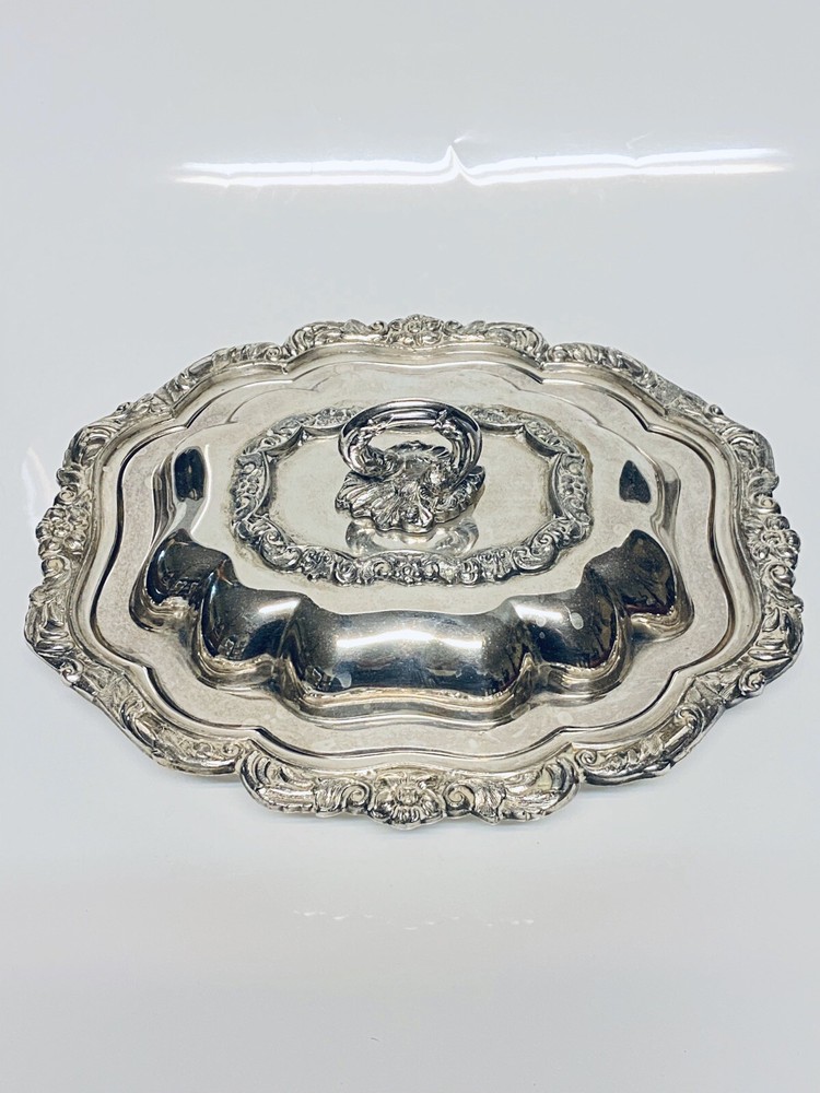 Barbour International Silver Plate Covered Entree Severing Dish