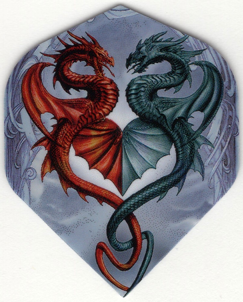 DRAGONS OF FIRE & ICE Dart Flights: 3 per set