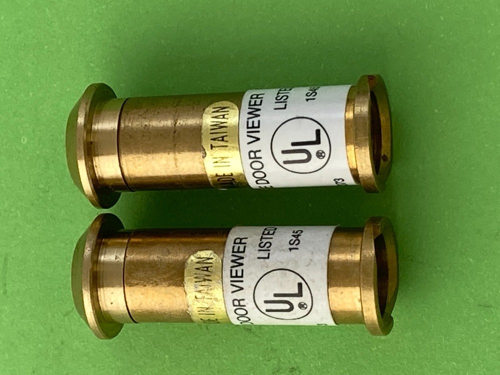 (2) Brass Fire Door Viewers