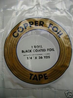 1/4 inch Black Backed Copper foil