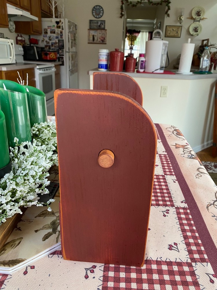 wooden paper towel holder