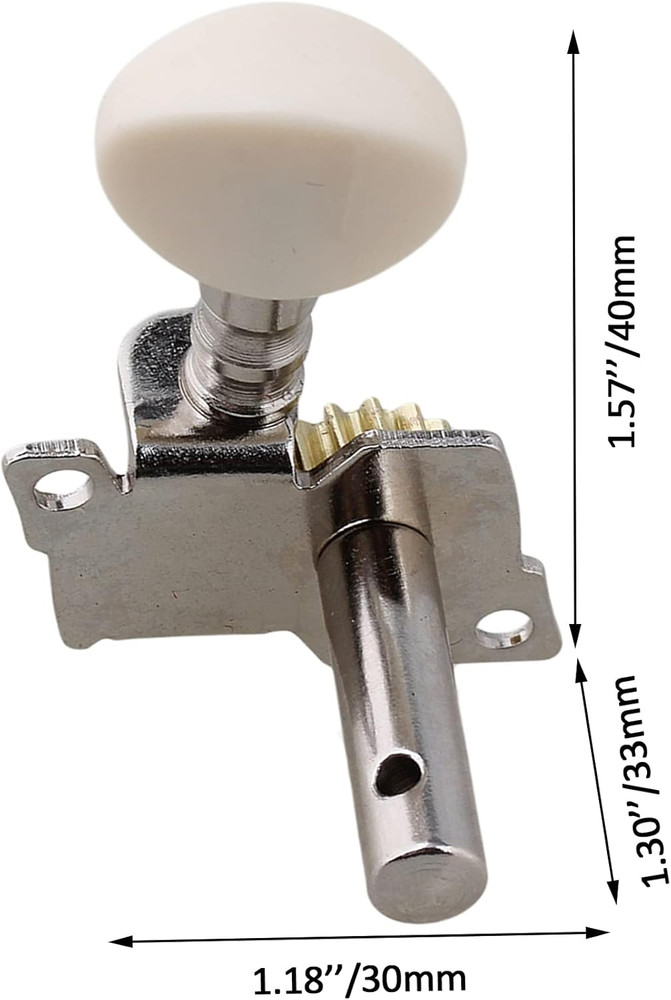 2R2L Tuning Peg Machine Head Tuners 4 String Guitar with Creamy-White Button