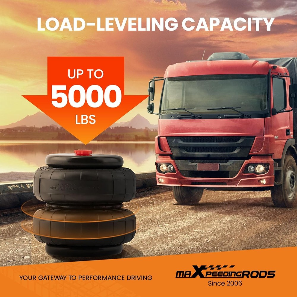 maXpeedingrods 2PCS Universal Air Suspension Spring Double Bellow