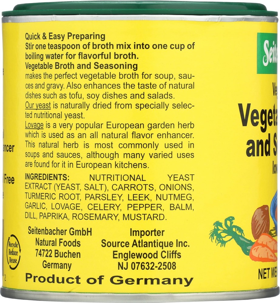 Vegetable Broth and Seasoning - 5 oz. can