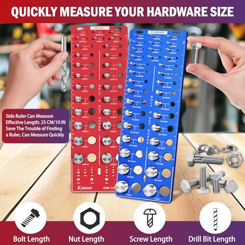76Pcs Thread Checker, Upgrade Nut and Bolt Thread Checker 34 Standard and 26