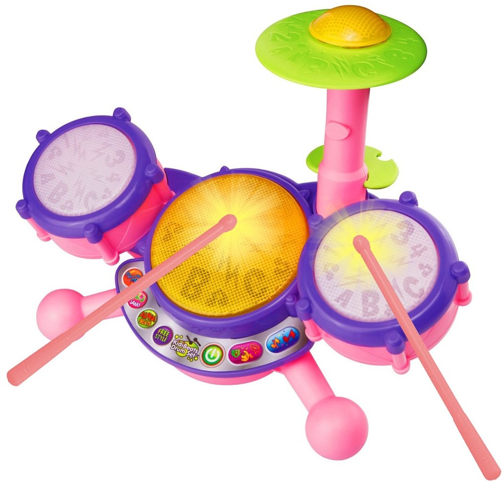 VTech KidiBeats Drum Set, Pink Compact,
