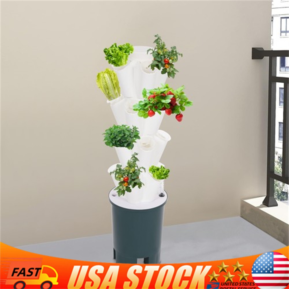 20 Hole Hydroponic Tower Hydroponics Growing System Kit Vertical Planting Tower