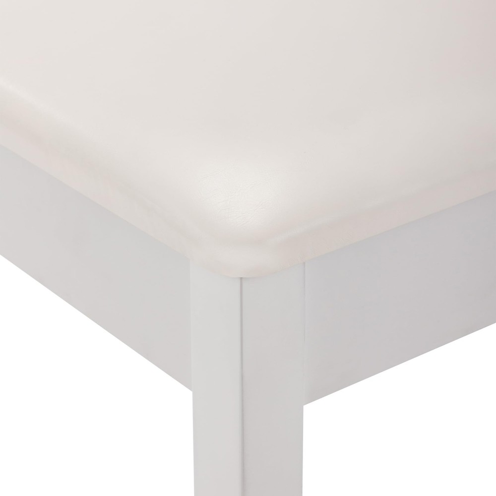 Piano Bench Padded Seat White - On-Stage