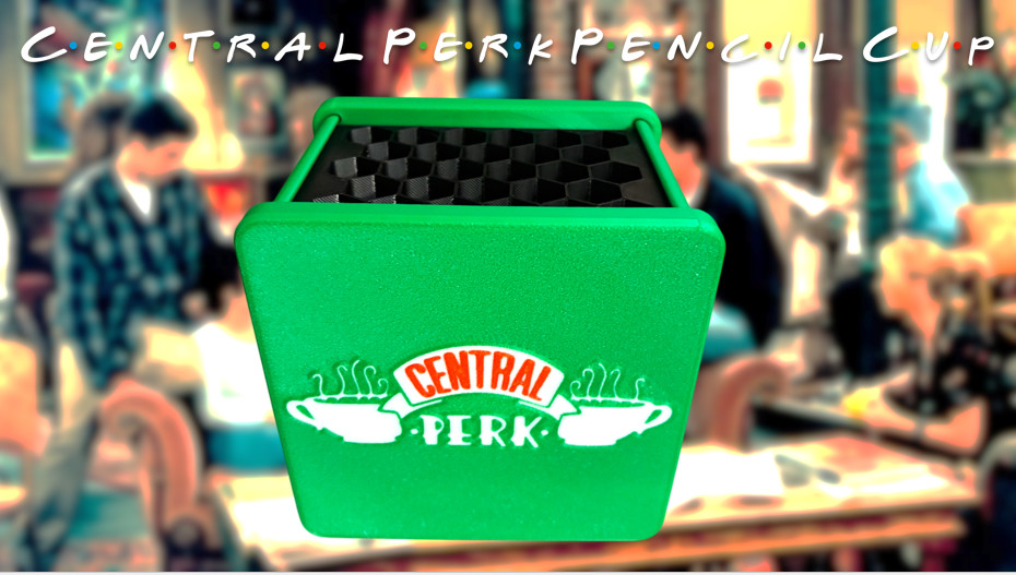 Friends Central Perk Pencil Cup 3D Printed (Green)