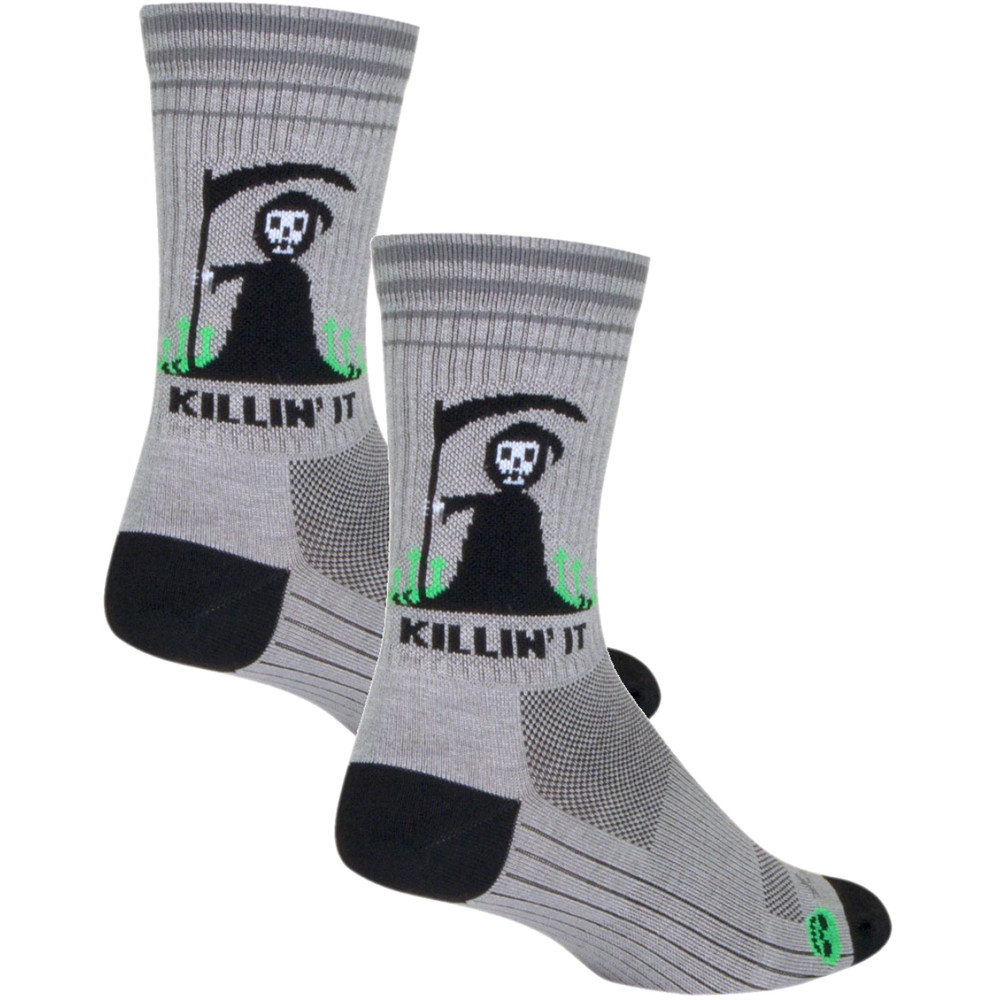 Pack of 2 SockGuy Killin' It Crew Sock - 6", Large/X-Large