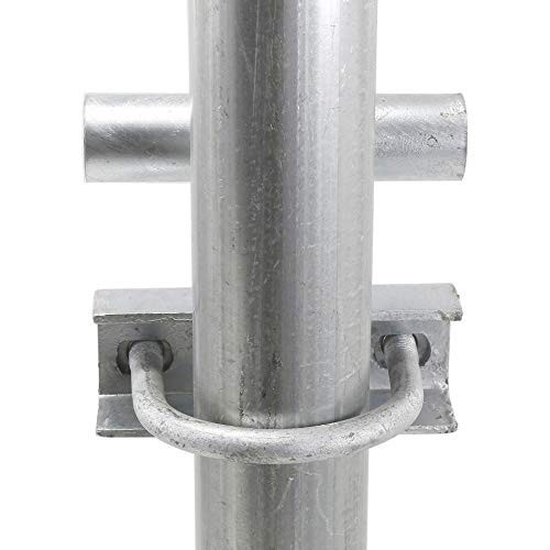 Universal Chain Link Fence Rolling Gate Track Bracket - Heavy-Duty, Adjustable S