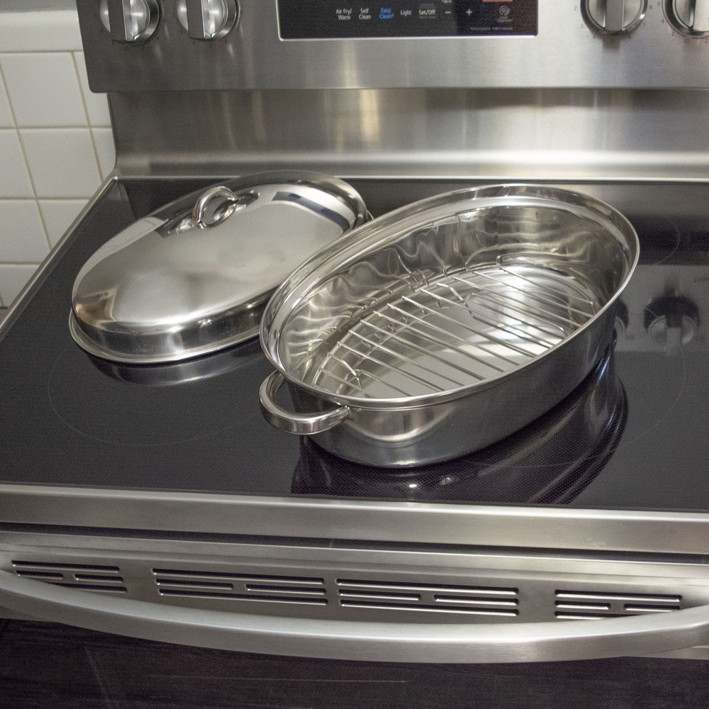 AmeriHome SSRSET 2 Piece Stainless Steel Roasting Set
