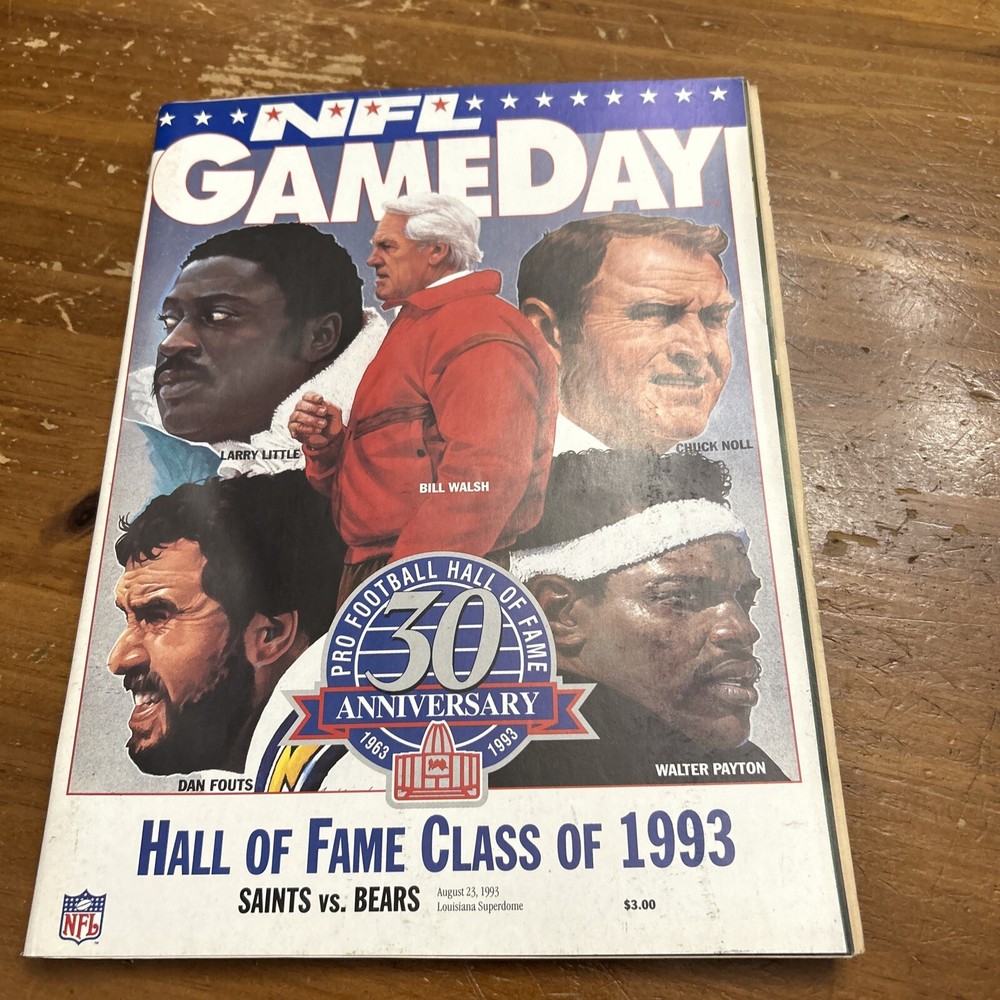 1993 Chicago Bears Vs New Orleans Saints Football Program
