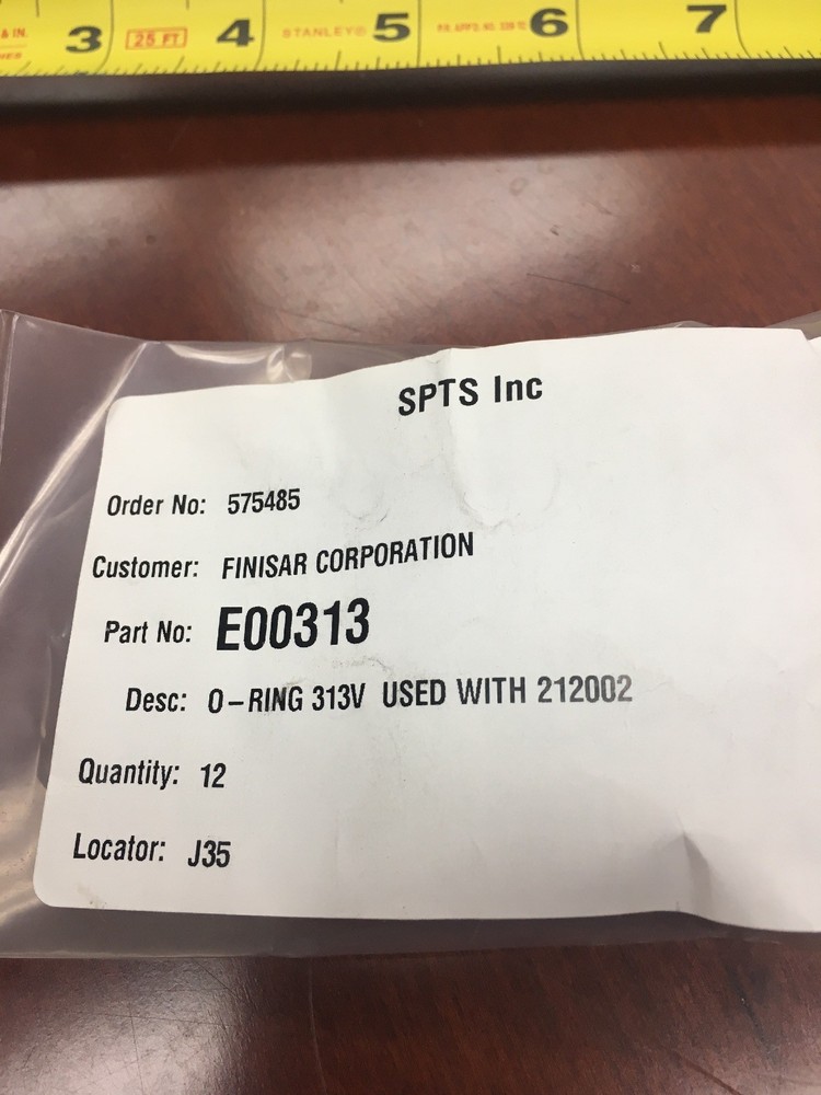 SPTS Inc E00313 O-ring  313V Used With 212002 For STS ICP