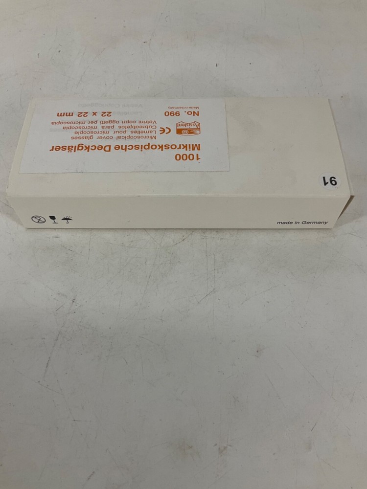 Assistent Deckglaser Microscope Cover Glasses 22x22mm No. 990 (1000)