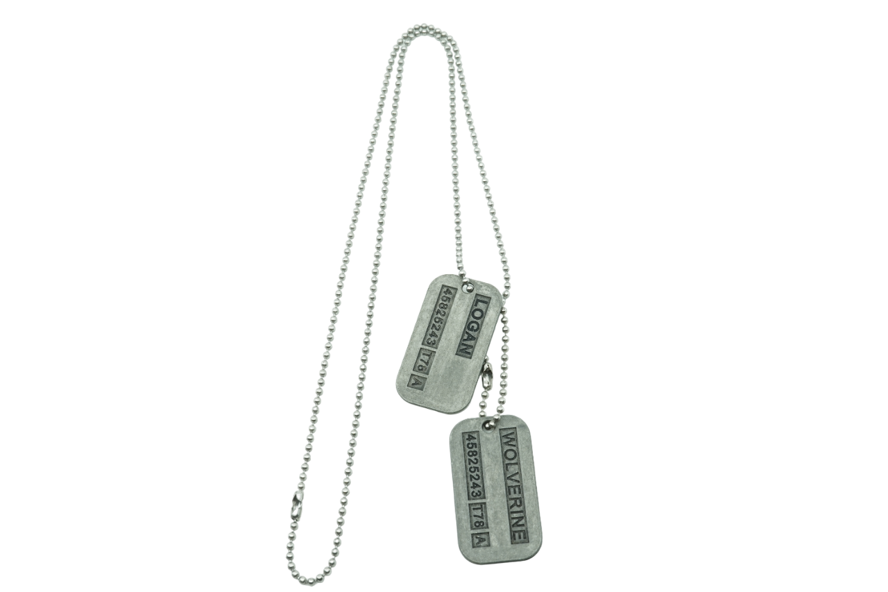 Wolverine Logan X-men Vintage Weapon-X Double-Sided Dog Tag Pendant Necklace