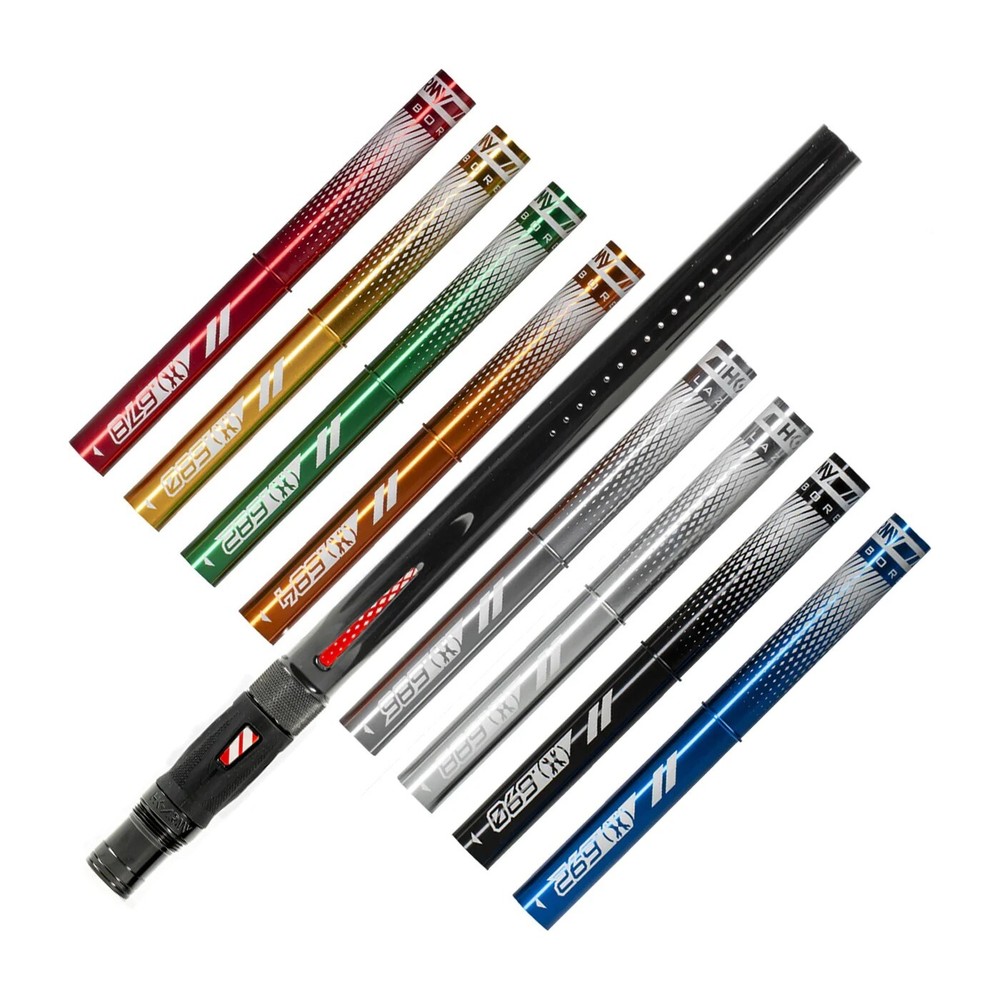 HK Army LAZR Barrel Kit - Polished Black with Color Inserts - Autococker Threads