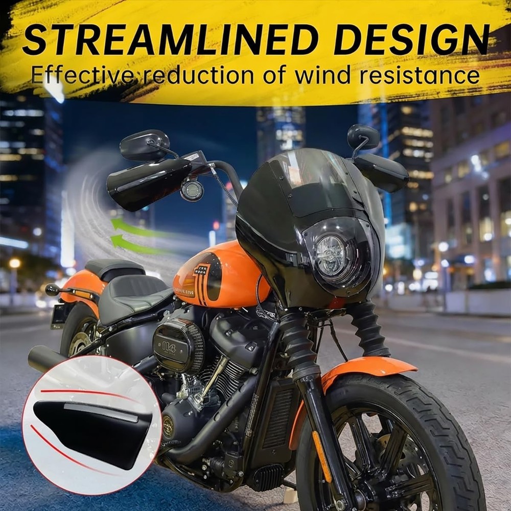 Motorcycle Handguards Hand Guards with LED Lights DRL Indicators for Harley