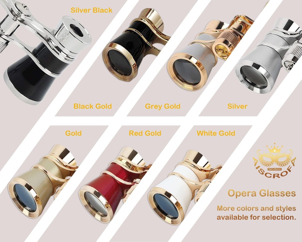 Opera Glasses,3X25 Theater Binoculars with Foldable and Extendable Handle,Min...