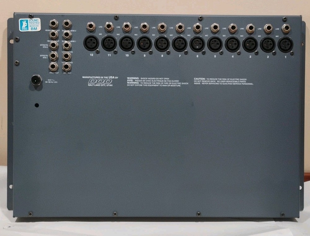 DOD 1222 RM 12 Channel Professional Mixer Working