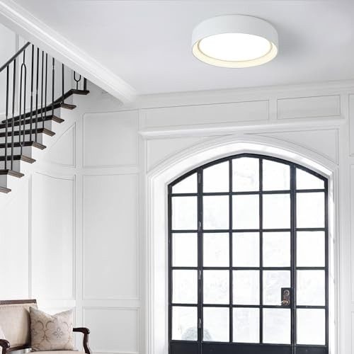 Dimmable Led Flush Mount Ceiling Light,15.75 Dimmable 15.75 Inch White