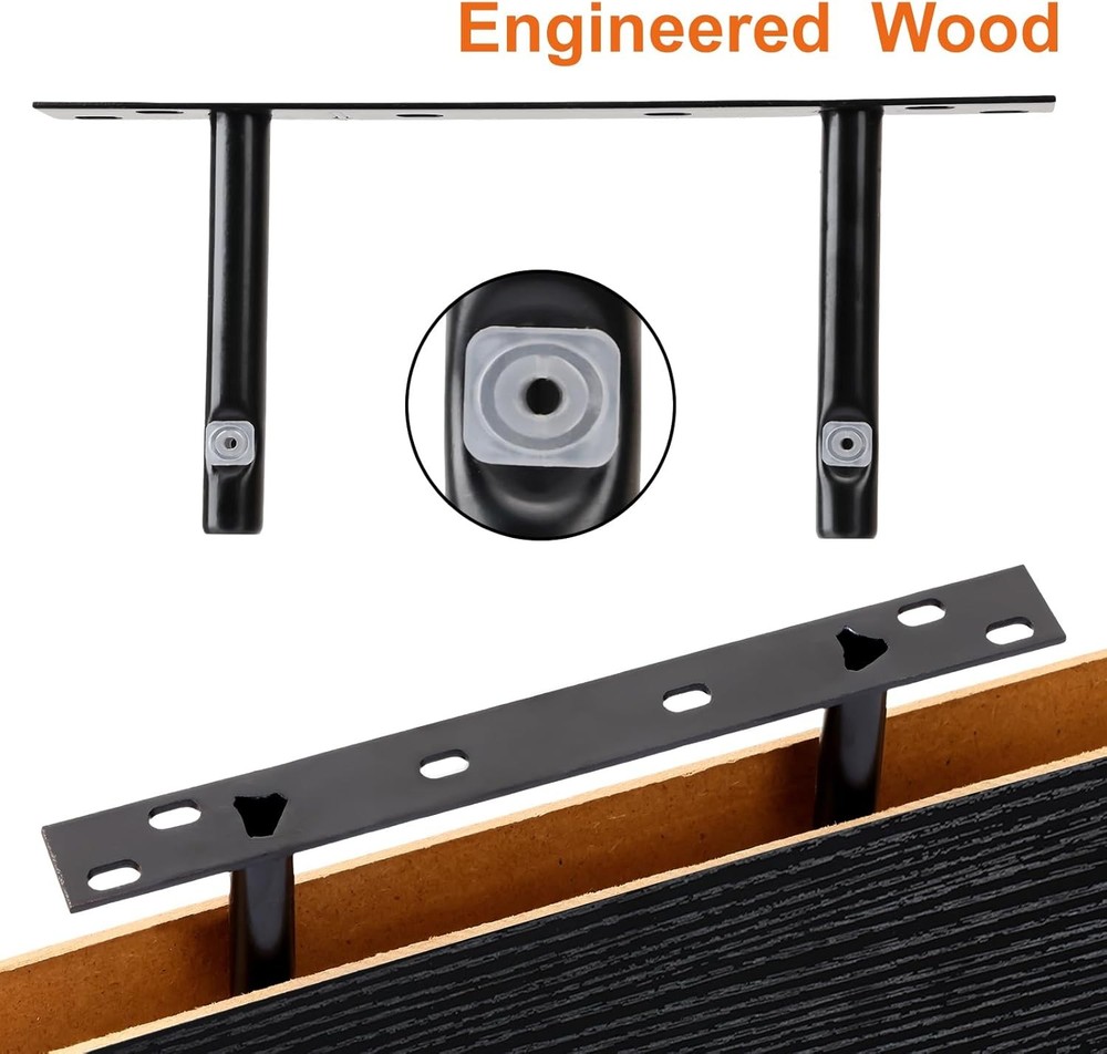 Fixwal Floating Shelves for Wall, Wall Mounted Rustic Wood Black