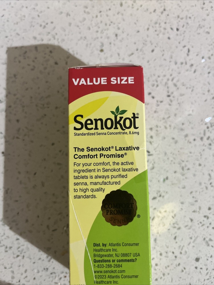 Senokot Regular Strength Laxative 8.6mg - 100 Tablets Exp 04/2027