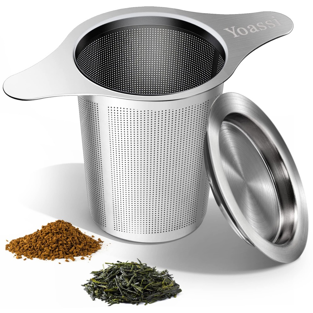 Extra Fine 18/8 Stainless Steel Tea Infuser Mesh Strainer with Large Capacity...