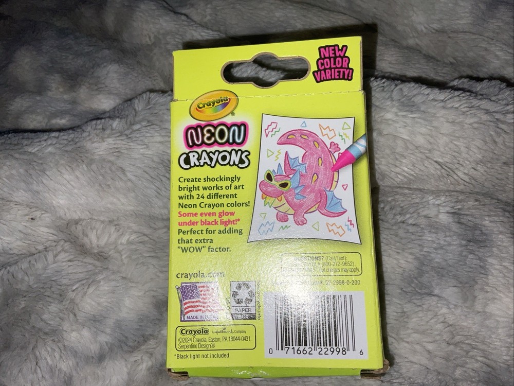 Crayola Crayons-Neon 24/Pkg School Supplies Back To School