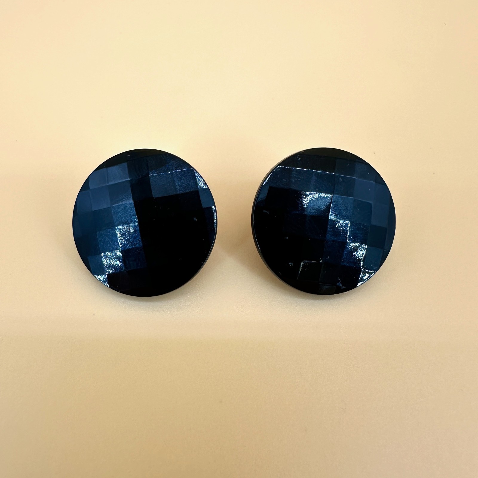 Vintage Black Acrylic Mix Jewelry Lot Earrings Necklaces Bracelets Faceted Bead